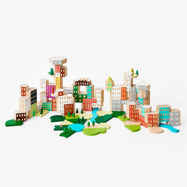 charles and marie BLOCKITECTURE® | BIG CITY SET | Holz Architektur BAUSTEINE | James Paulius | Areaware