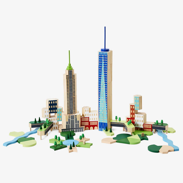 charles and marie BLOCKITECTURE® New York City | BIG APPLE SET | Holz Architektur BAUSTEINE | James Paulius | Areaware