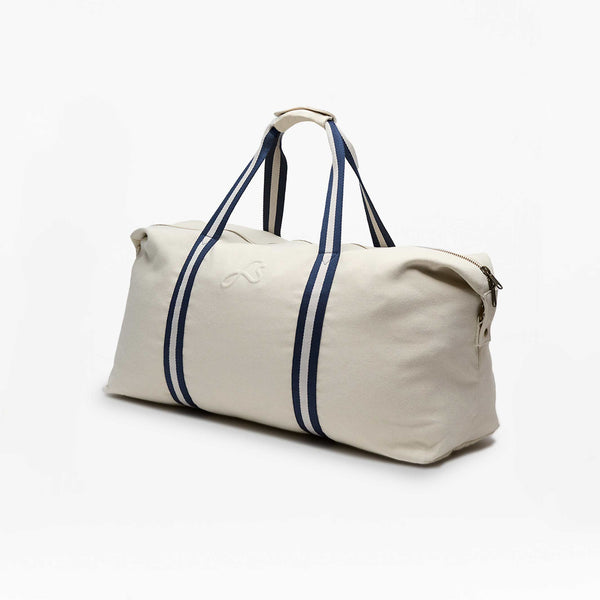 charles and marie BODHI NOMAD - Beige Weekender Medium - Reise-Tasche aus recyceltem Segeltuchstoff | farans