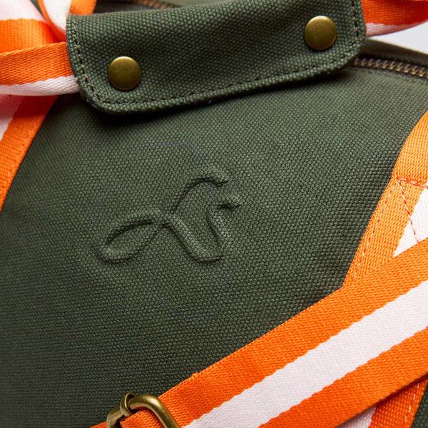 Charles And Marie BODHI NOMAD - Olivfarbiger Weekender Medium - Reise-Tasche Aus Recyceltem Segeltuchstoff | Farans