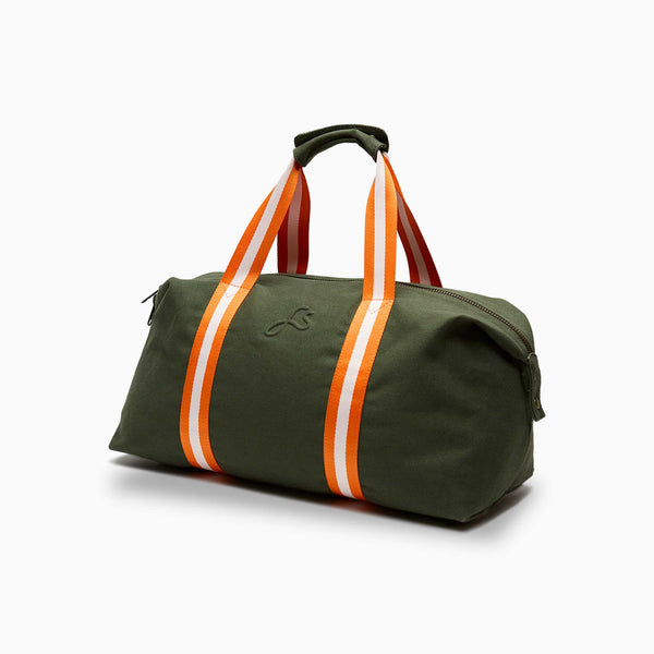 charles and marie BODHI NOMAD - Olivfarbiger Weekender Medium - Reise-Tasche aus recyceltem Segeltuchstoff | farans
