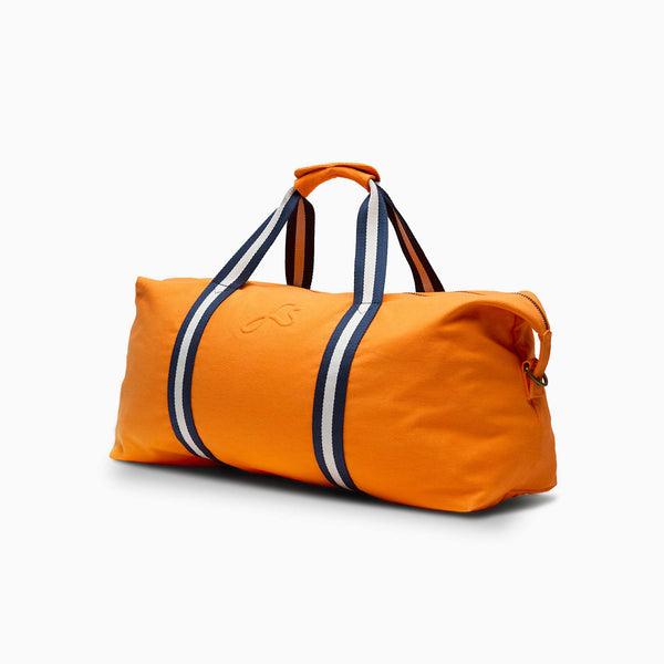 charles and marie BODHI NOMAD - Oranger Weekender Medium - Reise-Tasche aus recyceltem Segeltuchstoff | farans