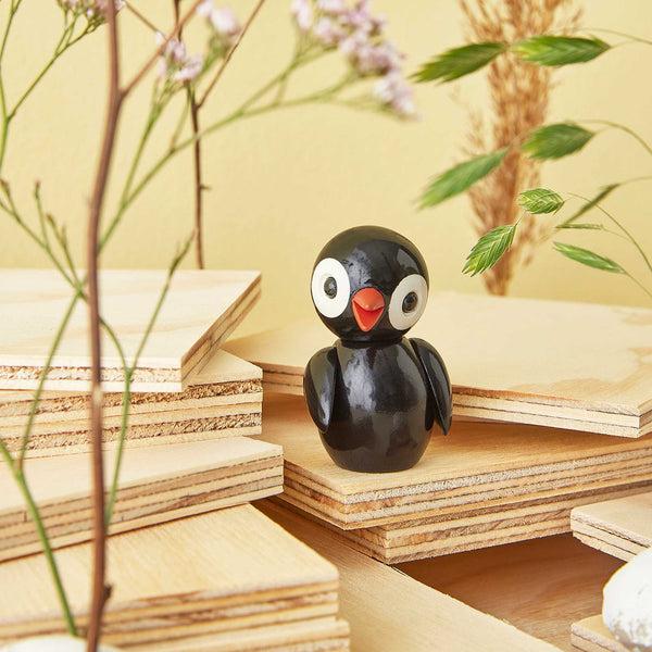 Charles And Marie BOLD BLACK - Kleiner Schwarzer Holz-Deko-Vogel - Spring Birds - Chresten Sommer | Spring Copenhagen
