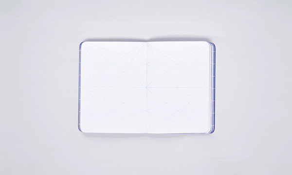 Charles And Marie BREAK THE GRID S | Kleines Blaues NOTIZBUCH | Nuuna