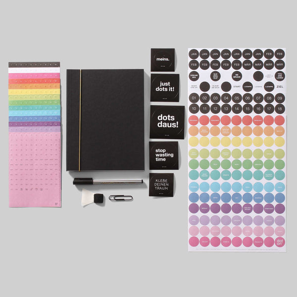 charles and marie BUJO BOX Rainbow - Buchplaner-Set - Bullet Journal | dot on