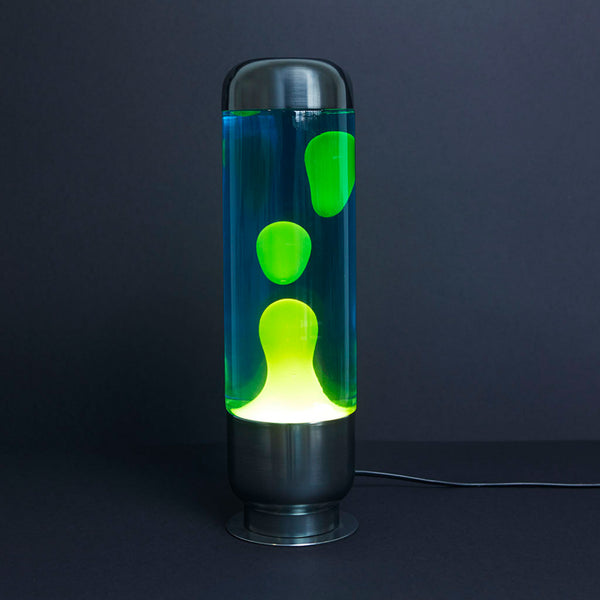 Charles And Marie CAPSULE - Lavaleuchte - Alu-Basis Grüne Lava H=35cm - Lucid | Balvi