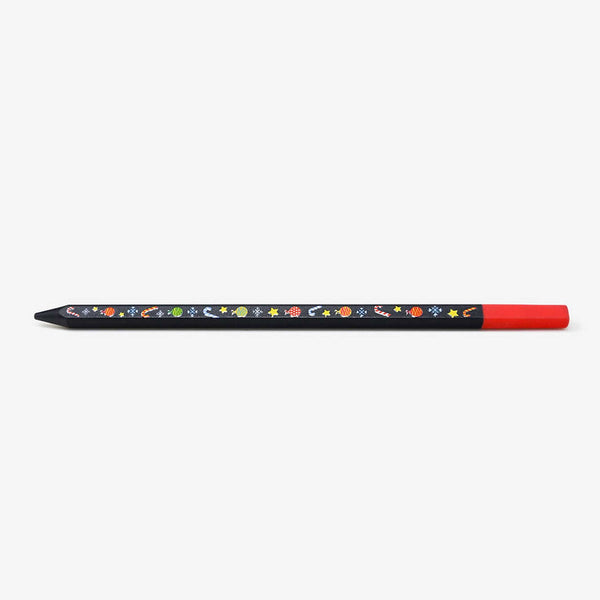 Charles And Marie CHRISTMAS TREE PENCIL - Schwarzer Bleistift Aus Recyceltem Graphit Mit Weihnachts-Icon-Druck | Perpetua