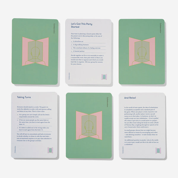 Charles And Marie COLLABORATION CARD SET | Förderung V. ZUSAMMENARBEIT | 52 Englischsprachige Übungen | The School Of Life