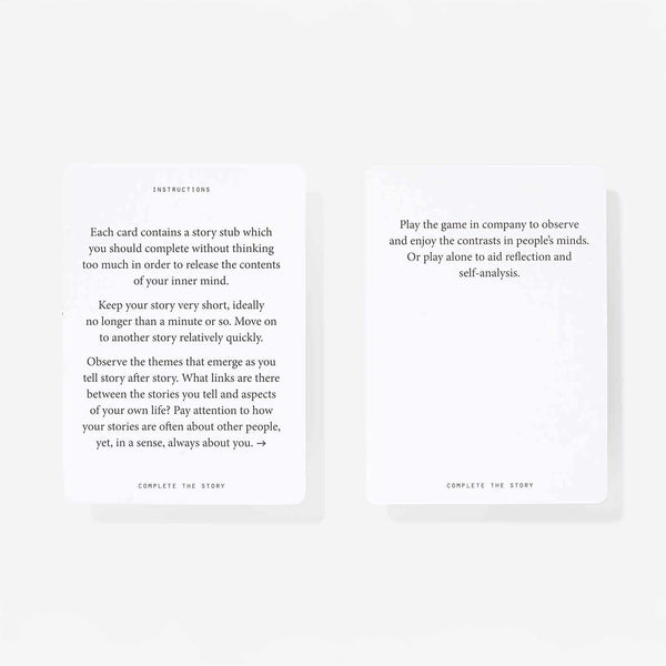 Charles And Marie COMPLETE THE STORY - Kartenspiel - Englische Edition | The School Of Life