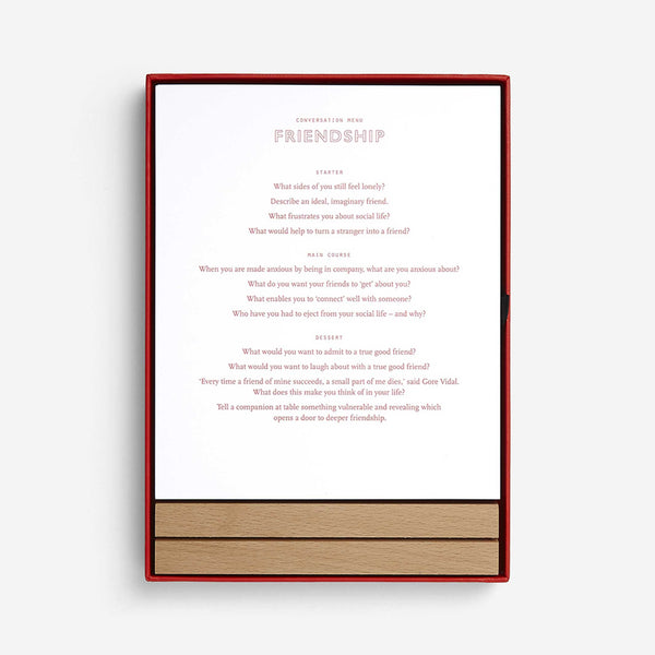 Charles And Marie CONVERSATION MENUS CARD Set | TISCHKARTEN-SET | English Edition | The School Of Life