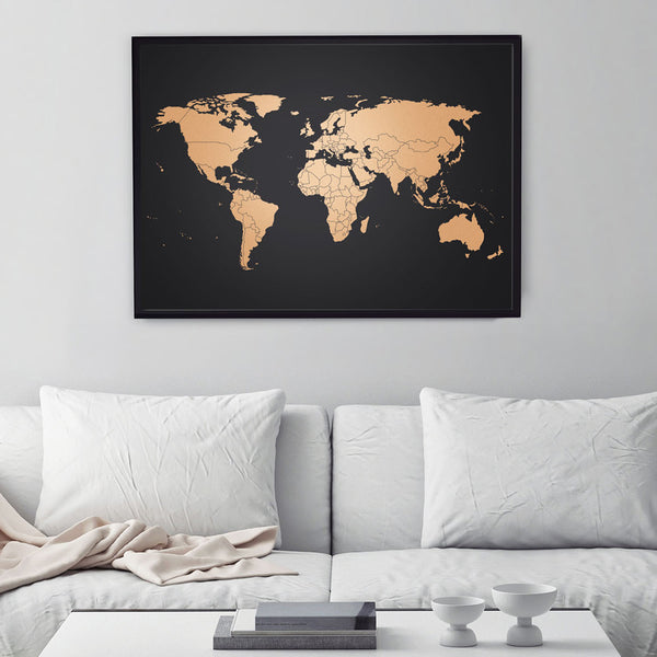 charles and marie COPPER MAP | Luxus KUPFER-WELTKARTE | Awesome Maps