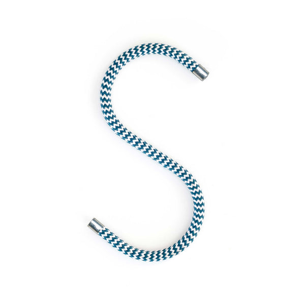 Charles And Marie CORD HOOK | Dünne Textil-S-KLEIDERHAKEN Aus Seil Mit Alu-Kappen | 5er Set | Peppermint Products