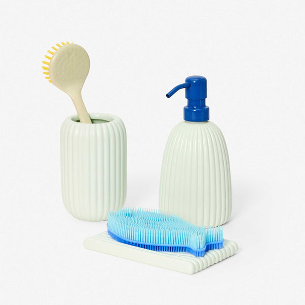 charles and marie Corduroy Sink Collection | ABLAGE BECHER & SEIFENSPENDER | Helen Levi | Areaware