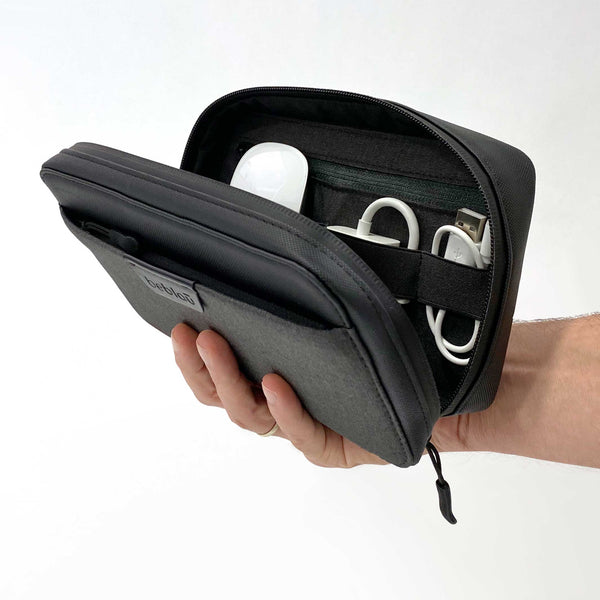 charles and marie CROSS POUCH | Technik-ORGANIZER-TASCHE | verstellbarer Gurt | beblau