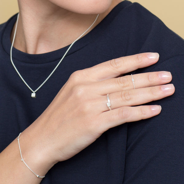 Charles And Marie CUBE | 925er Sterling Silber RING | Jonathan Radetz