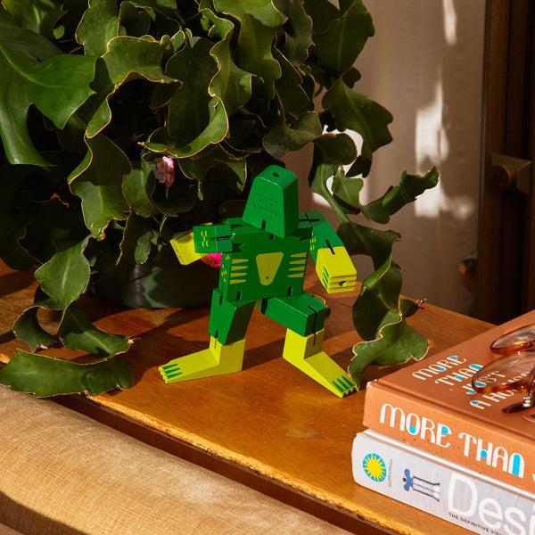 Charles And Marie CUBEBOT CRYPTOIDS SWAMP CREATURE - Grüner 3D Puzzle Roboter - Small | David Weeks | Areaware