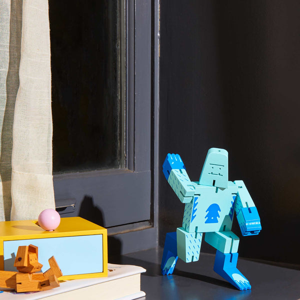 Charles And Marie CUBEBOT CRYPTOIDS YETI - Blauer 3D Puzzle Roboter - Small | David Weeks | Areaware