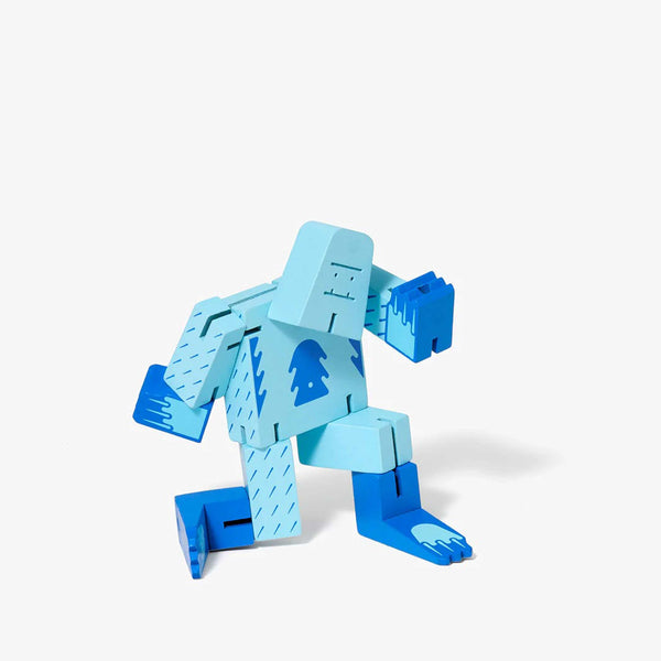 Charles And Marie CUBEBOT CRYPTOIDS YETI - Blauer 3D Puzzle Roboter - Small | David Weeks | Areaware