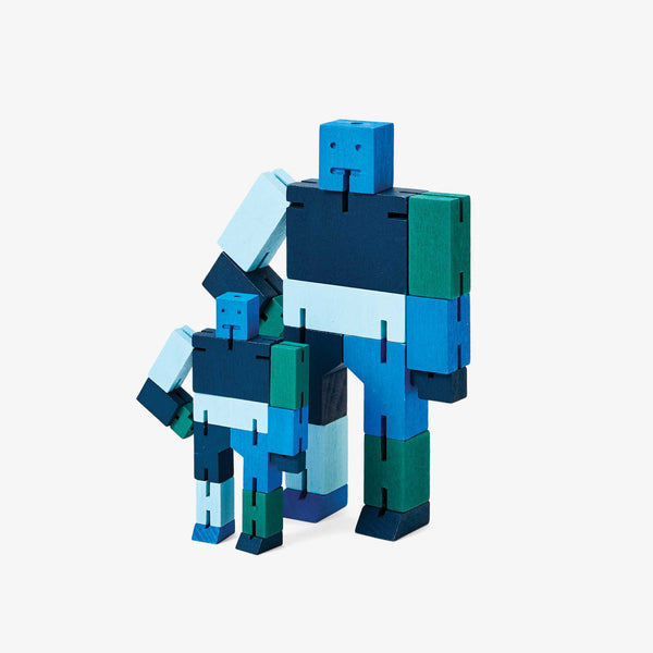 charles and marie CUBEBOT® Capsule Collection | 3D PUZZLE ROBOTER | Blau Multi | David Weeks | Areaware