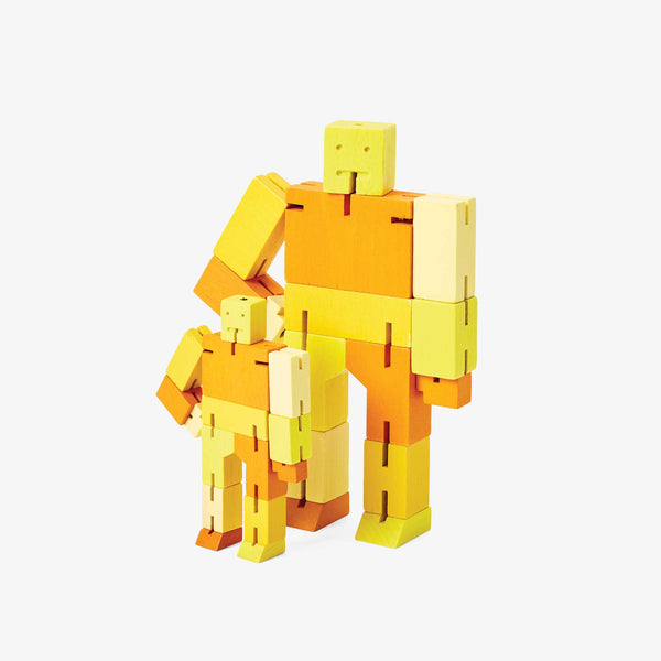 charles and marie CUBEBOT® Capsule Collection | 3D PUZZLE ROBOTER | Gelb Multi | David Weeks | Areaware