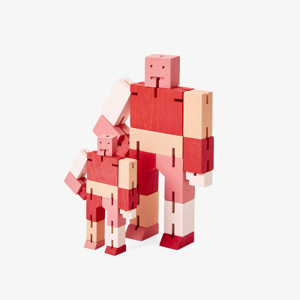 charles and marie CUBEBOT® Capsule Collection | 3D PUZZLE ROBOTER | Rot Multi | David Weeks | Areaware