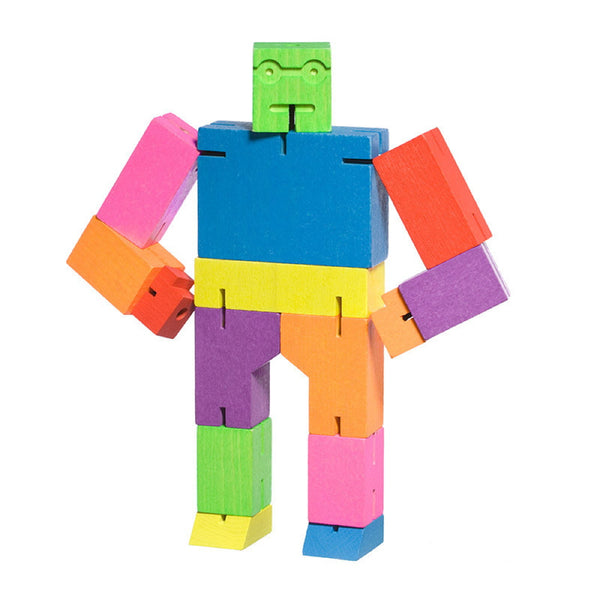 Charles And Marie CUBEBOT® Medium | Multicolor | 3D PUZZLE ROBOTER | David Weeks | Areaware