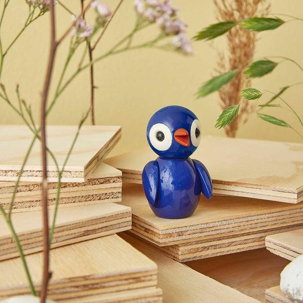 Charles And Marie DAZZLING DARK BLUE - Kleiner Dunkellauer Holz-Deko-Vogel - Spring Birds - Chresten Sommer | Spring Copenhagen