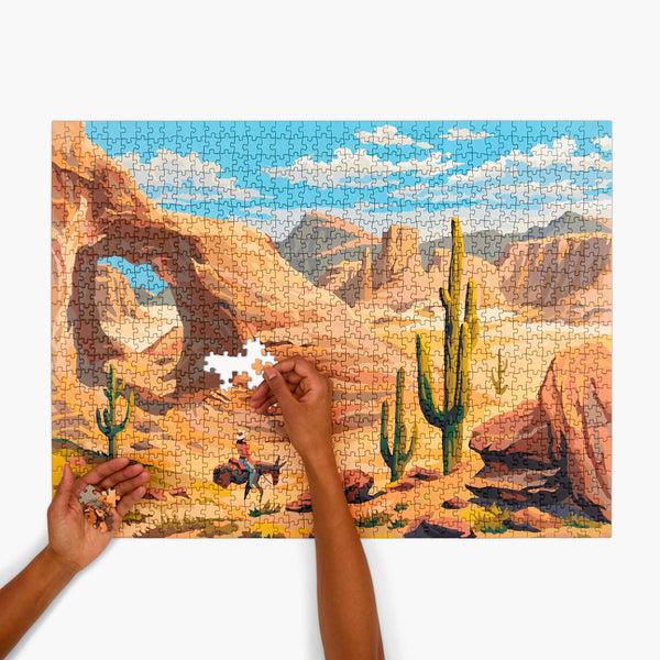 charles and marie DESERT - Vintage Paint by Numbers - Puzzle 1.000 Teile | parkside