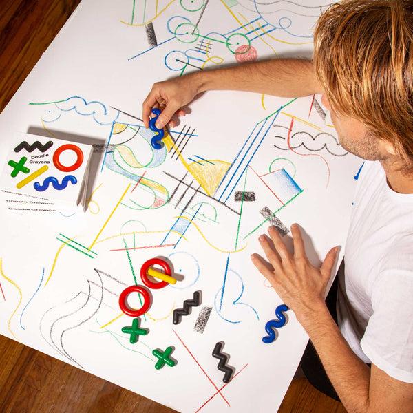 Charles And Marie DOODLE CRAYONS | 5er Color Set | WACHS MALWERKZEUG | Nikolas Bentel | Areaware