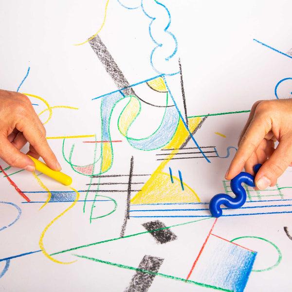 Charles And Marie DOODLE CRAYONS | 5er Color Set | WACHS MALWERKZEUG | Nikolas Bentel | Areaware