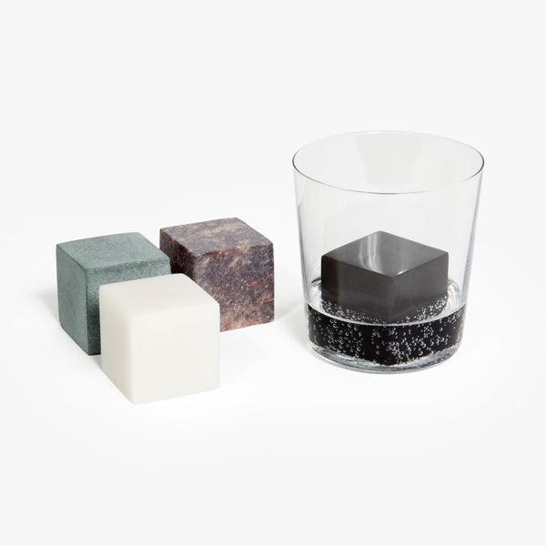 charles and marie DRINK ROCKS WÜRFEL | 4er Set KÜHLSTEINE | Runa Klock | Areaware