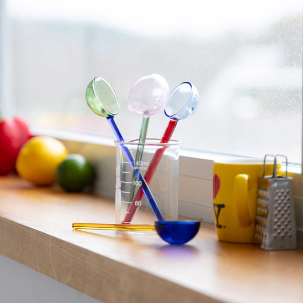 charles and marie DUO TONE | zweifarbige Glas-LÖFFEL | Block Design