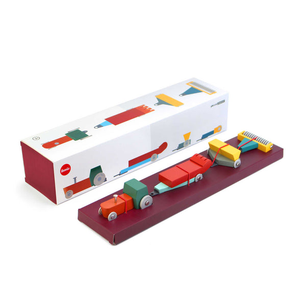 Charles And Marie DUOTONE CAR #7 | Design-SPIELZEUGAUTO TRAKTOR-SET Aus Holz | Floris Hovers | Ikonic