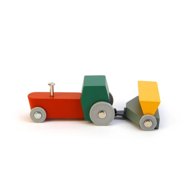 Charles And Marie DUOTONE CAR #7 | Design-SPIELZEUGAUTO TRAKTOR-SET Aus Holz | Floris Hovers | Ikonic