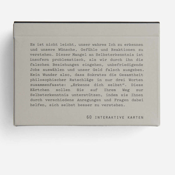 Charles And Marie ERKENNE DICH SELBST | Interaktives LERNKARTEN-SET Für Die Bessere Selbsterkenntnis | 60 Karten | The School Of Life