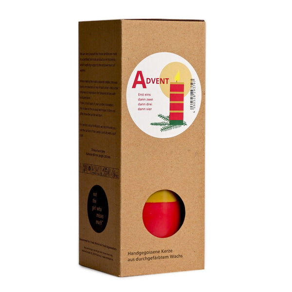 Charles And Marie ERST EINS DANN ZWEI ADVENTSKRANZ - Dicke Stumpen-Kerze - 73 Std. Brenndauer | Not The Girl Who Misses Much