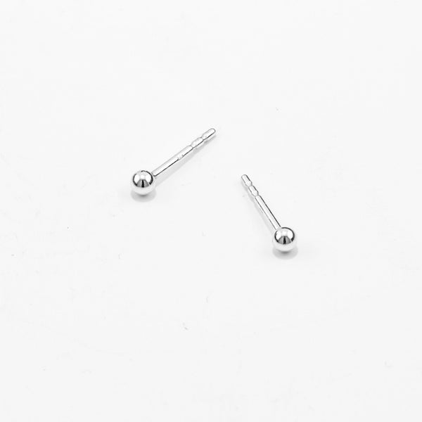 Charles And Marie FINE SPHERE | Hochglänzender 925er Sterling Silber OHRSTECKER | D=2 5 Mm | Jonathan Radetz
