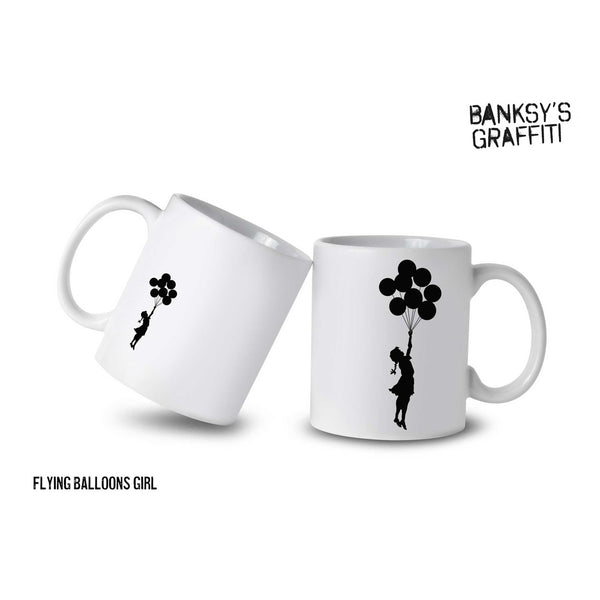 charles and marie FLYING BALLOON GIRL | Banksy KAFFEE- & TEE-BECHER | Urban.ity