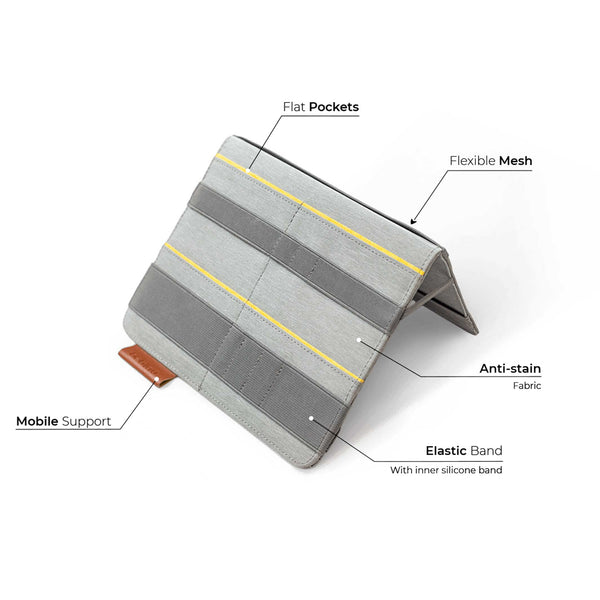 Charles And Marie FOLD | 2-IN-1 Tragbarer Schreibtisch-ORGANIZER | 30x21 Cm | Beblau