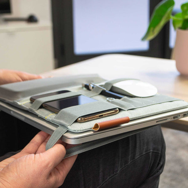 Charles And Marie FOLD | 2-IN-1 Tragbarer Schreibtisch-ORGANIZER | 30x21 Cm | Beblau