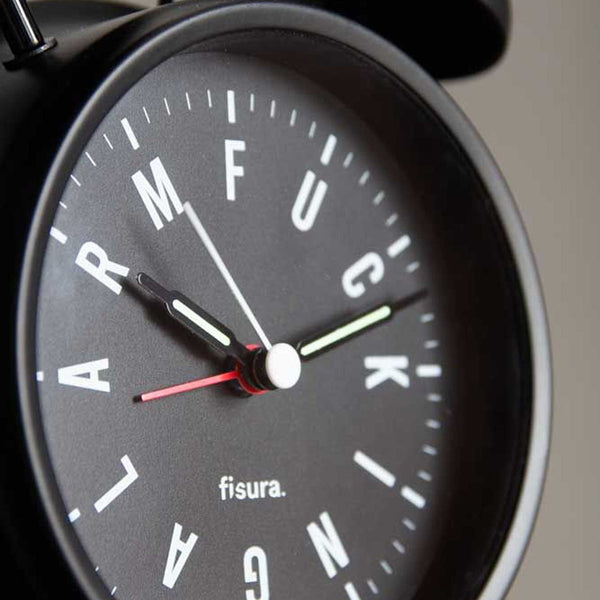 Charles And Marie FUCKING ALARM | Schwarzer Retro WECKER | Fisura