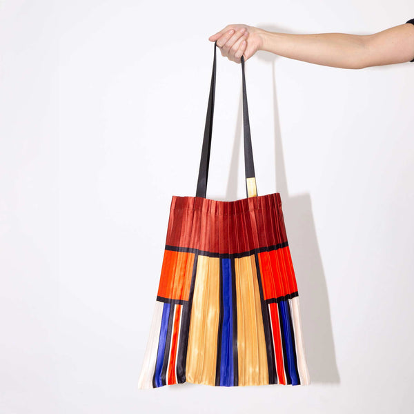 charles and marie GALLURA - Tasche - plissiertes Satin - 40x48 cm | Multitudes