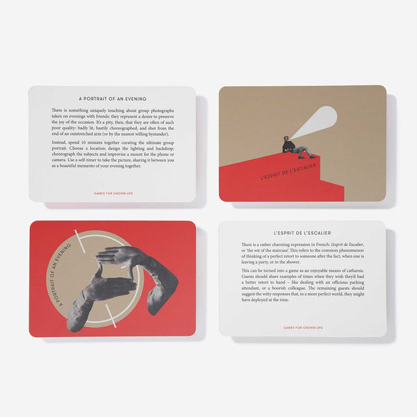 Charles And Marie GAMES FOR GROWN-UPS | 40er KARTEN-SET | English Edition | The School Of Life