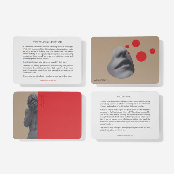 Charles And Marie GAMES FOR GROWN-UPS | 40er KARTEN-SET | English Edition | The School Of Life