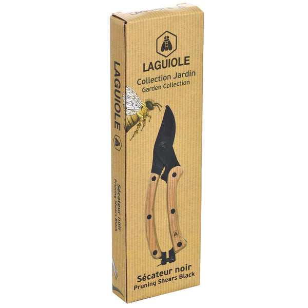 Charles And Marie Garten-Schere - Schwarz Mit Holzgriff | Laguiole