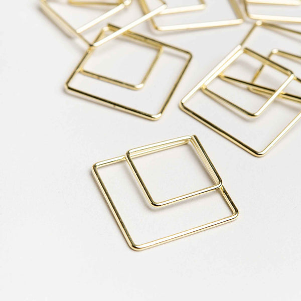 Charles And Marie GEO PAPER CLIPS - 50 Büroklammern Im Glas - Gold | Somewhere