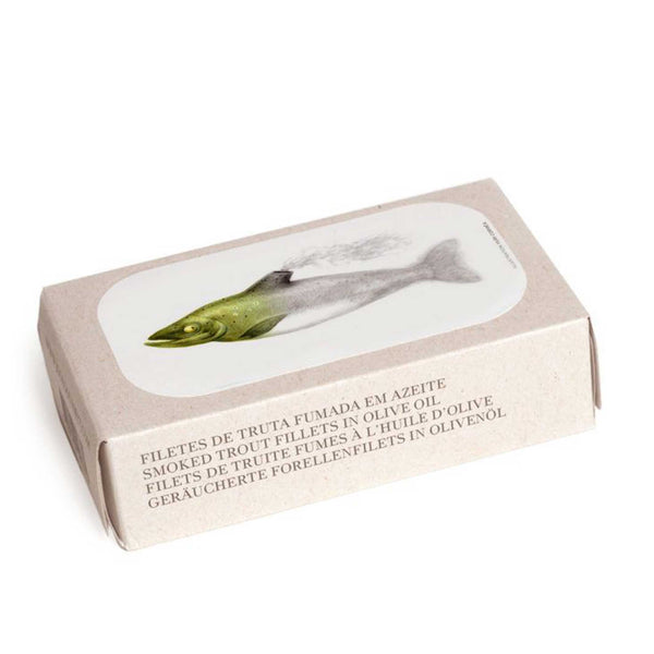 charles and marie Geräucherte FORELLENFILETS in Olivenöl | Feinkost FISCHKONSERVE | 90gr | José Gourmet