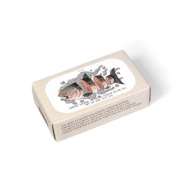 charles and marie Geräucherter LACHS in nativem Olivenöl extra | Feinkost FISCHKONSERVE | 90gr | José Gourmet