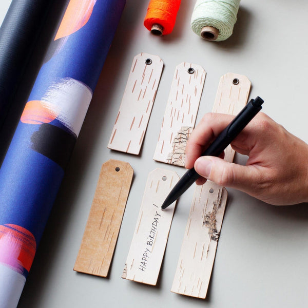 Charles And Marie Geschenkanhänger - BIRKENRINDE - 6er-Set | Moya