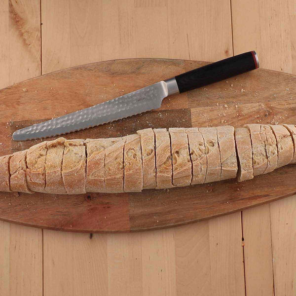 Charles And Marie Gezacktes BROTMESSER | Hölzerne Saya & Bambus-Geschenkbox | 20cm Klinge | Kotai